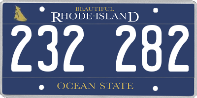 RI license plate 232282