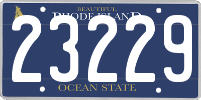 RI license plate 23229