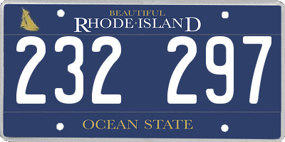 RI license plate 232297