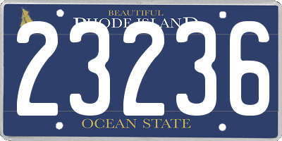 RI license plate 23236