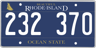 RI license plate 232370
