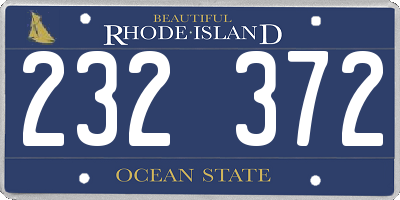 RI license plate 232372
