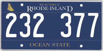 RI license plate 232377