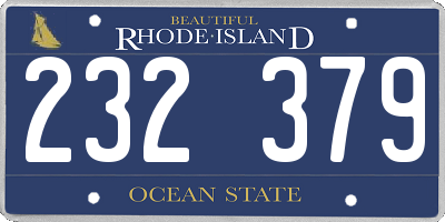 RI license plate 232379