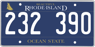 RI license plate 232390