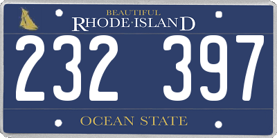 RI license plate 232397