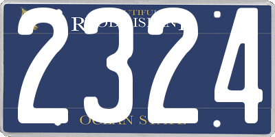 RI license plate 2324