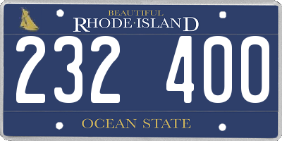 RI license plate 232400