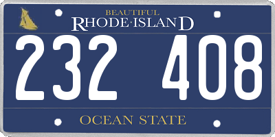 RI license plate 232408