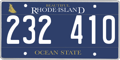RI license plate 232410
