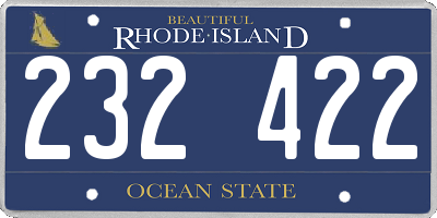 RI license plate 232422
