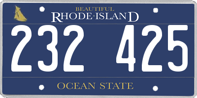 RI license plate 232425