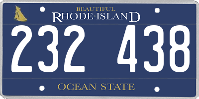 RI license plate 232438