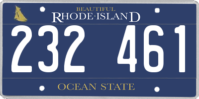 RI license plate 232461