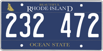 RI license plate 232472