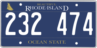 RI license plate 232474