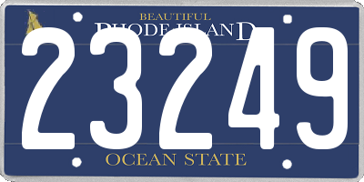 RI license plate 23249