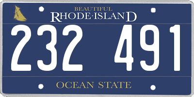 RI license plate 232491