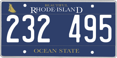 RI license plate 232495