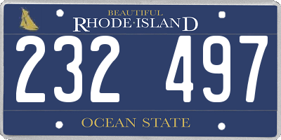 RI license plate 232497