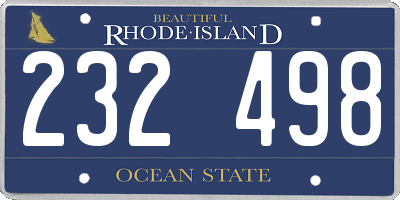RI license plate 232498