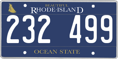 RI license plate 232499