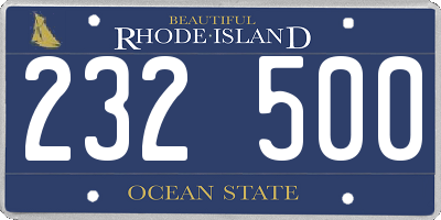 RI license plate 232500
