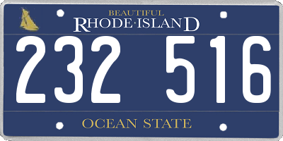 RI license plate 232516