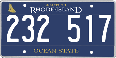 RI license plate 232517