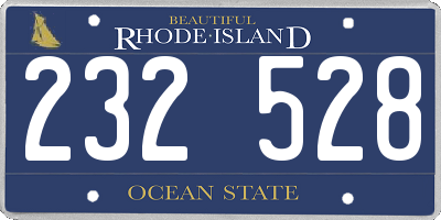 RI license plate 232528