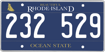 RI license plate 232529