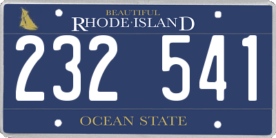 RI license plate 232541