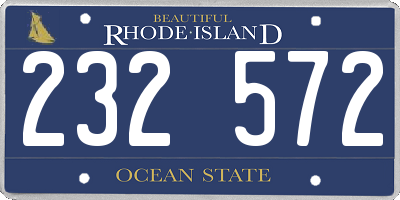 RI license plate 232572