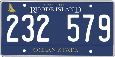 RI license plate 232579