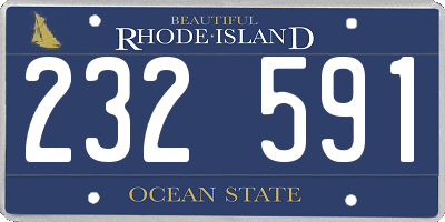 RI license plate 232591