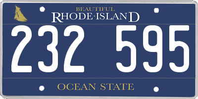 RI license plate 232595