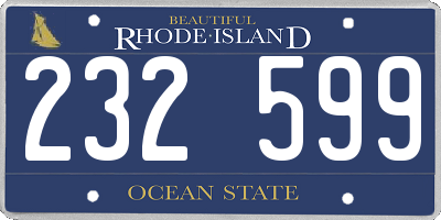 RI license plate 232599