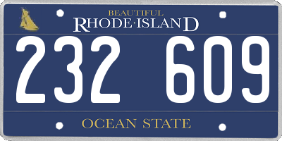 RI license plate 232609