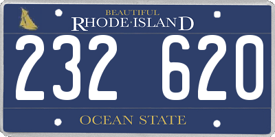 RI license plate 232620