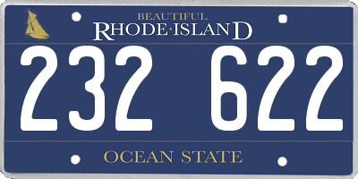 RI license plate 232622