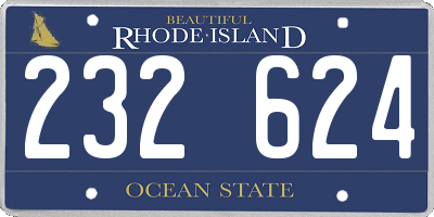 RI license plate 232624