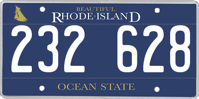 RI license plate 232628