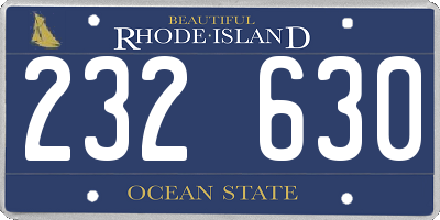 RI license plate 232630
