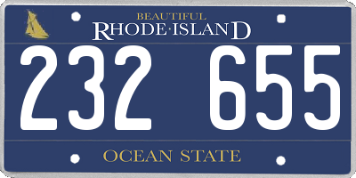 RI license plate 232655