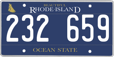 RI license plate 232659