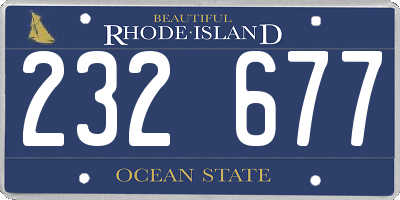 RI license plate 232677