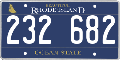 RI license plate 232682