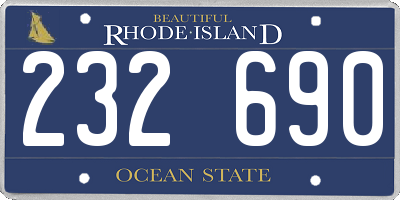 RI license plate 232690
