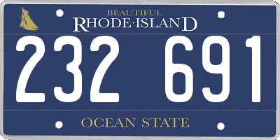 RI license plate 232691