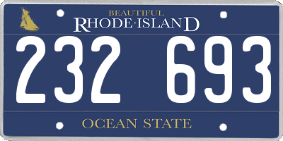 RI license plate 232693